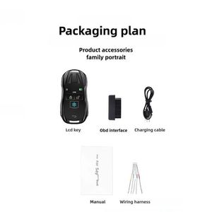 Akıllı uzaktan araba anahtarı stil işlevselliğini ve bir LCD ekran akıllı araba anahtarı araba erişim ve kontrol için yeni standart ayarlar - Product Image 6