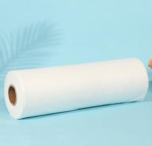Factory Direct Supplier <strong>Spunlace</strong> Non Woven Rolls 100% Viscose Rayon Semi Cross Ef Embossed <strong>Spunlace</strong> Nonwoven Fabric