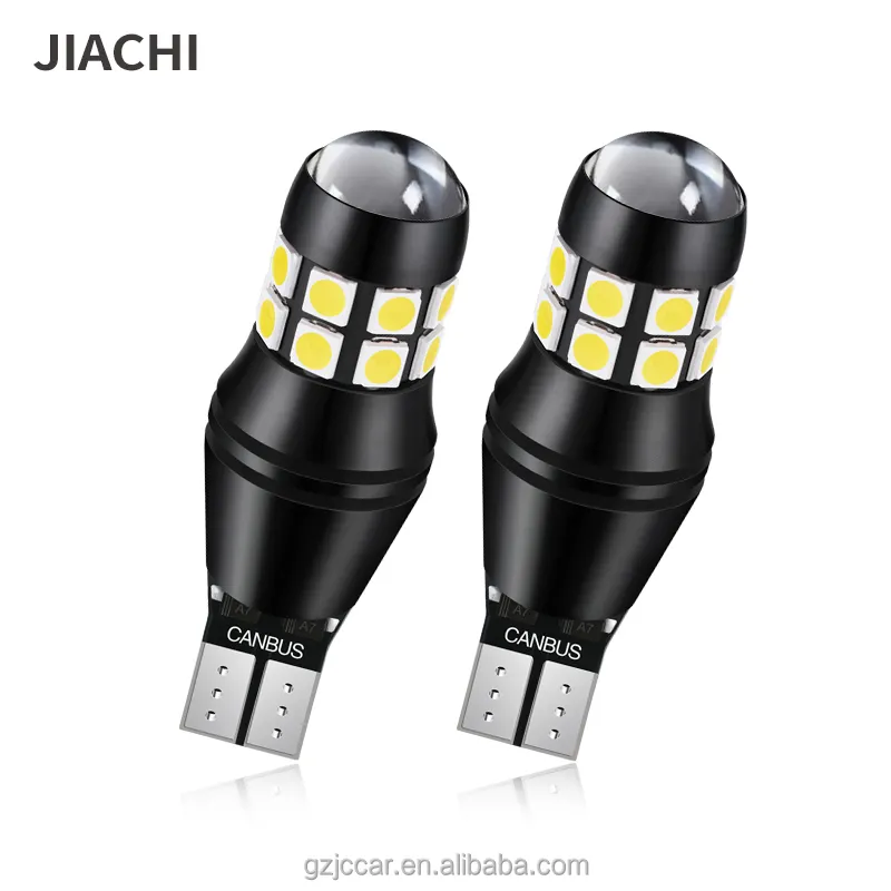 JiaChi vende al por mayor 100 Uds Auto Car No Error Canbus T15 luces Led T16 W16W lámpara de marcha atrás de alta potencia blanca 12-24V 3030chips 20SMD