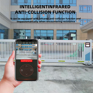 Высокая конфиденциальность по заводской цене, алюминиевые сегментированные раздвижные ворота с дистанционным управлением, автоматическое управление для складских промышленных больниц, школы - Product Image 3