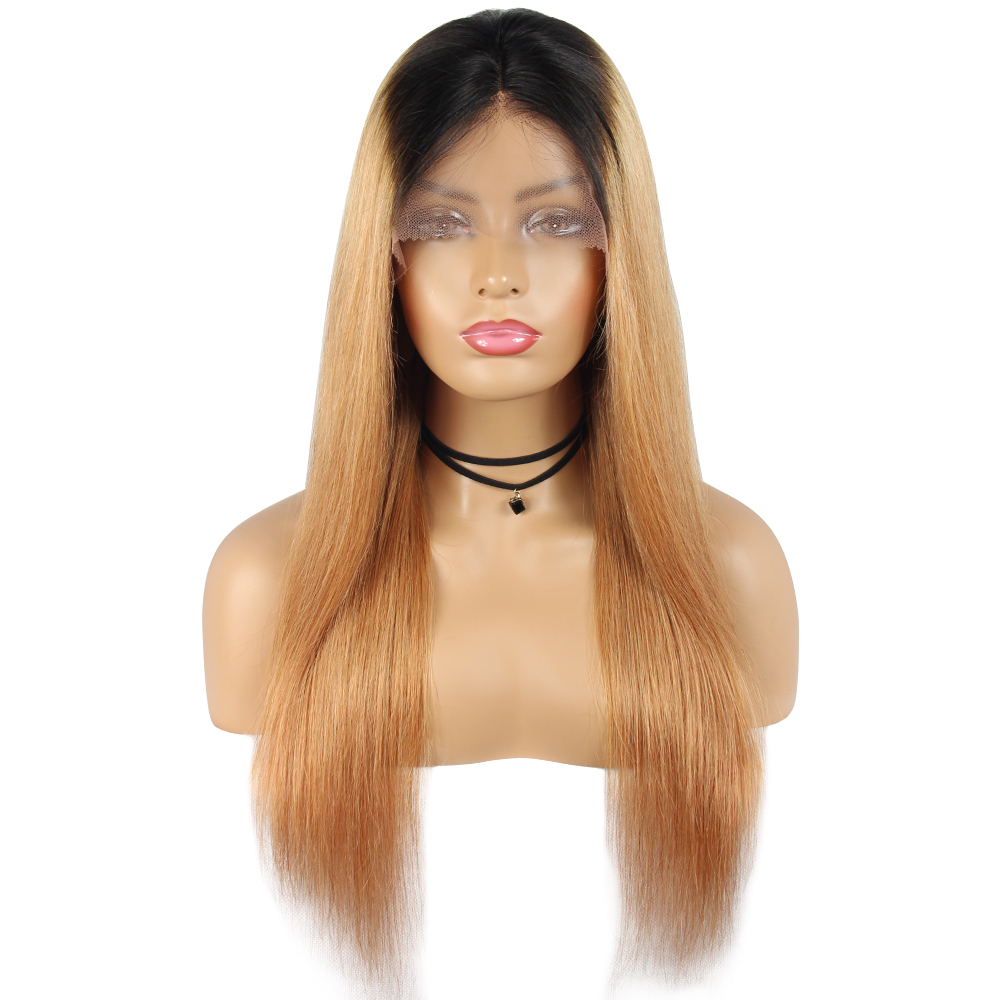 Parrucca in pizzo 13x4 # 1b/30 ombre