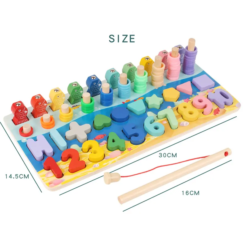 Holz nummer Puzzle Sortier spielzeug für Kleinkinder Zähl spiel für Alter 3 4 5 Jahre Kinder pro Schule Bildung Mathe Spielzeug