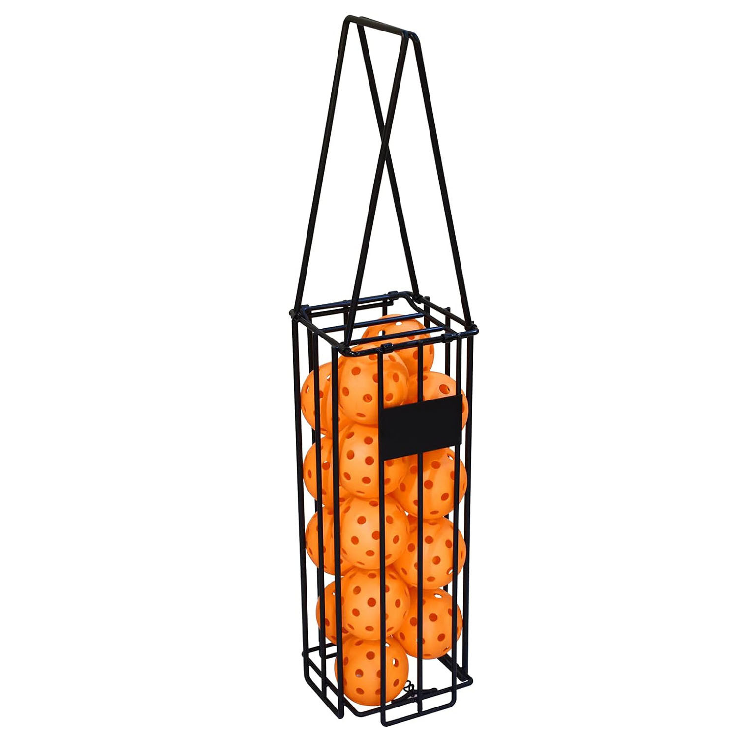 16 orange 40-hole balls and 1 iron stand