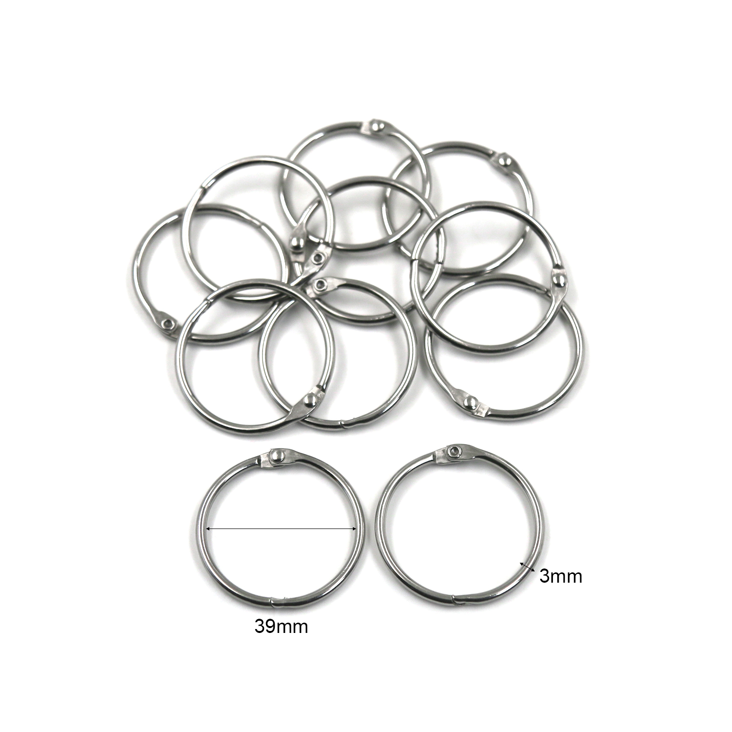 Colore acciaio naturale 39*3mm