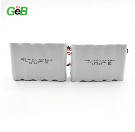 GEB OEM NI-CD battery pack 9.6V 10.8V 12V Ni-CD AA 1000mAh rechargeable battery pack AA size 4.8V NiCD battery