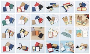 Multi-Functional Pocket Spiral Kraft <strong>Notebook</strong> Novelty Paper <strong>Notepad</strong> with Self-Adhesive Sticky Note and Pen for <strong>Memos</strong> and Notes - Product Image 4