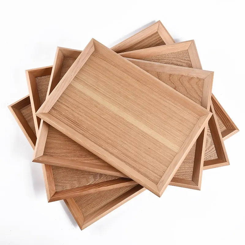 Solid wood tray handmade dinner plate, natural wood tray is the perfect decoration for your dining room or living room table