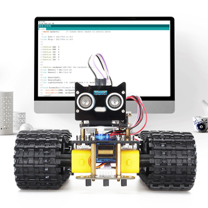 Tscinbuny Kit di avviamento per auto Robot intelligente da te C/C per Arduino Kit di programmazione per serbatoio robotico stelo Open Source Starter Kit robotico - Product Image 3