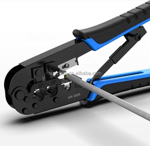 Multi-Functional Plier <strong>EZ</strong> Cat5e Cat6 Cat7 Ethernet Cut and Wire Stripper Pass Through <strong>Network</strong> Cable RJ45 Connector Crimping Tool - Product Image 2