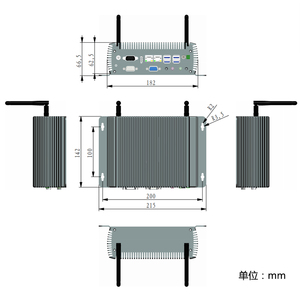 EVUC Win10 Linux Fanless Embedded industriale Mini PC Computer 6200U 7200U processore Fanless Mini PC - Product Image 4