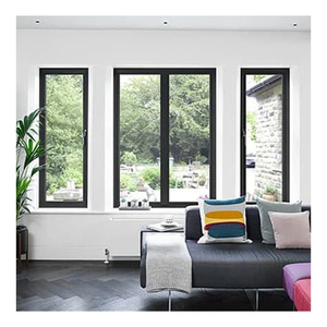 Finestra impermeabile con persiane costruite in porte e finestre scorrevoli in alluminio nero - Product Image 5