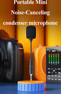 ライブストリーミング電話用3.5mmインラインミニマイクプラグインコンデンサーマイク音声増幅器録音 - Product Image 6