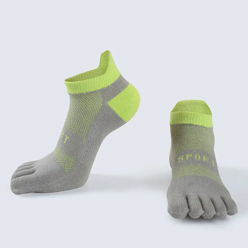 Custom Wholesale Finger Coolmax Low Cut Breathable Cotton 5 Toes Men Sports Running Socks