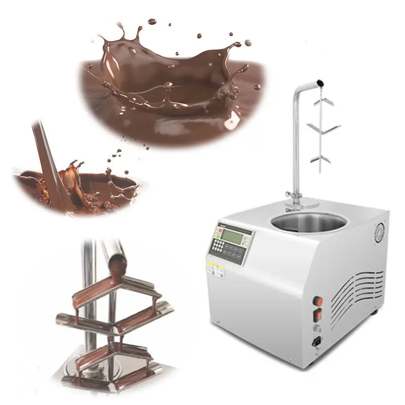 Comercial Chocolate Tempering Roda Máquina 0.95KW Portátil Milk Cakes Tap Chocolate Quente Dispenser Machinetap