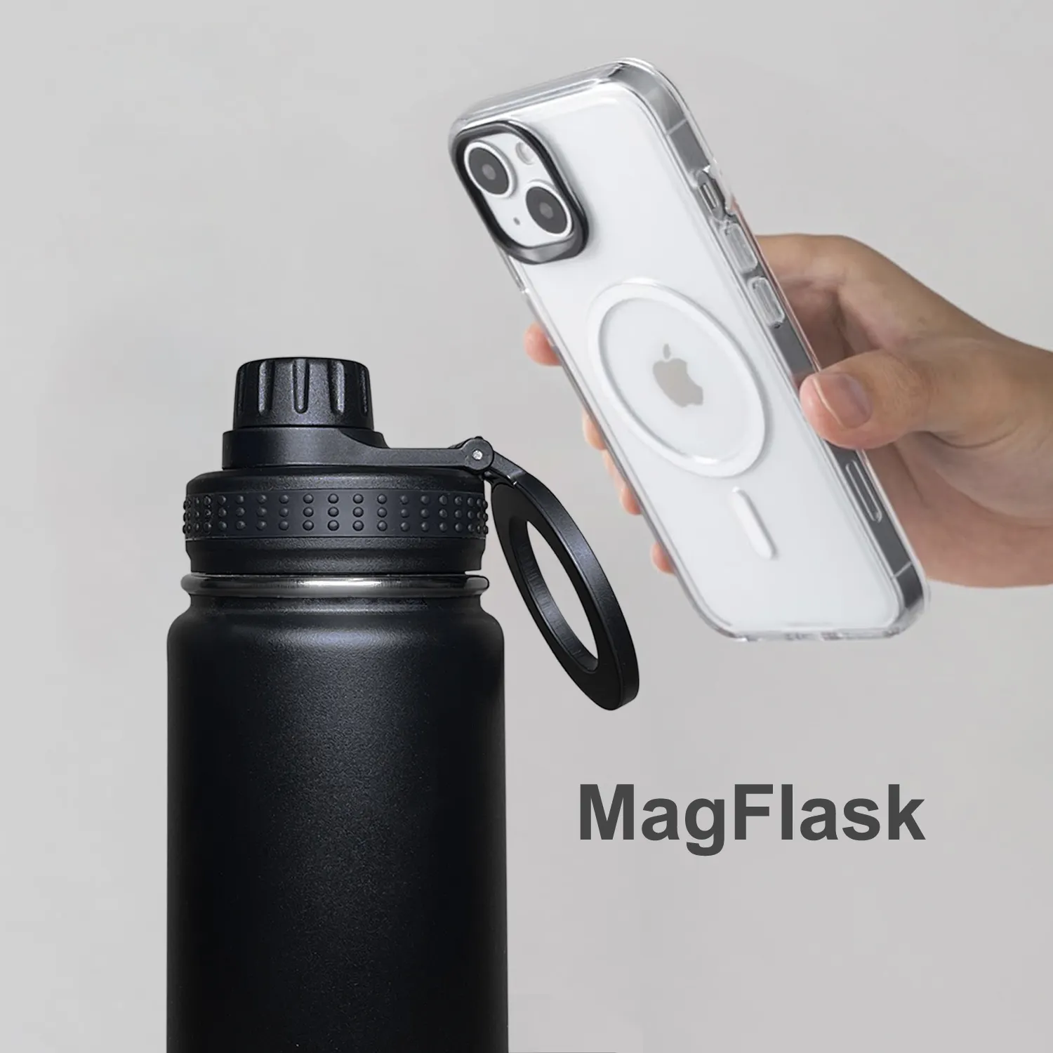 Magnetische Wasserspender-Handyhalter Magsafe Thermosflasche Stativ isolierte Wasserspenderplatte mit Magnet-Telefonnäherständer