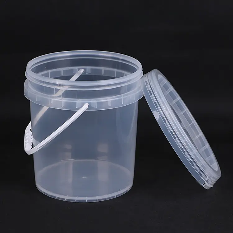 Small Food Grade Clear Plastic Buckets With Lids
