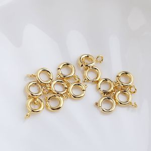 热卖14k金填充手链圆形弹簧圈铜扣珠宝项链制作配件 - Product Image 1