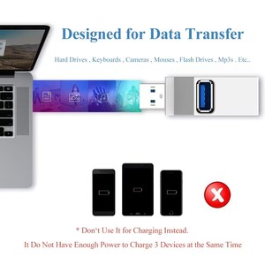 3 in 1 <strong>USB</strong> 3.0 HUB Adapter Extender 3 Port Splitter For PC Laptop <strong>Printer</strong> Mouse Keyboard Cables - Product Image 3