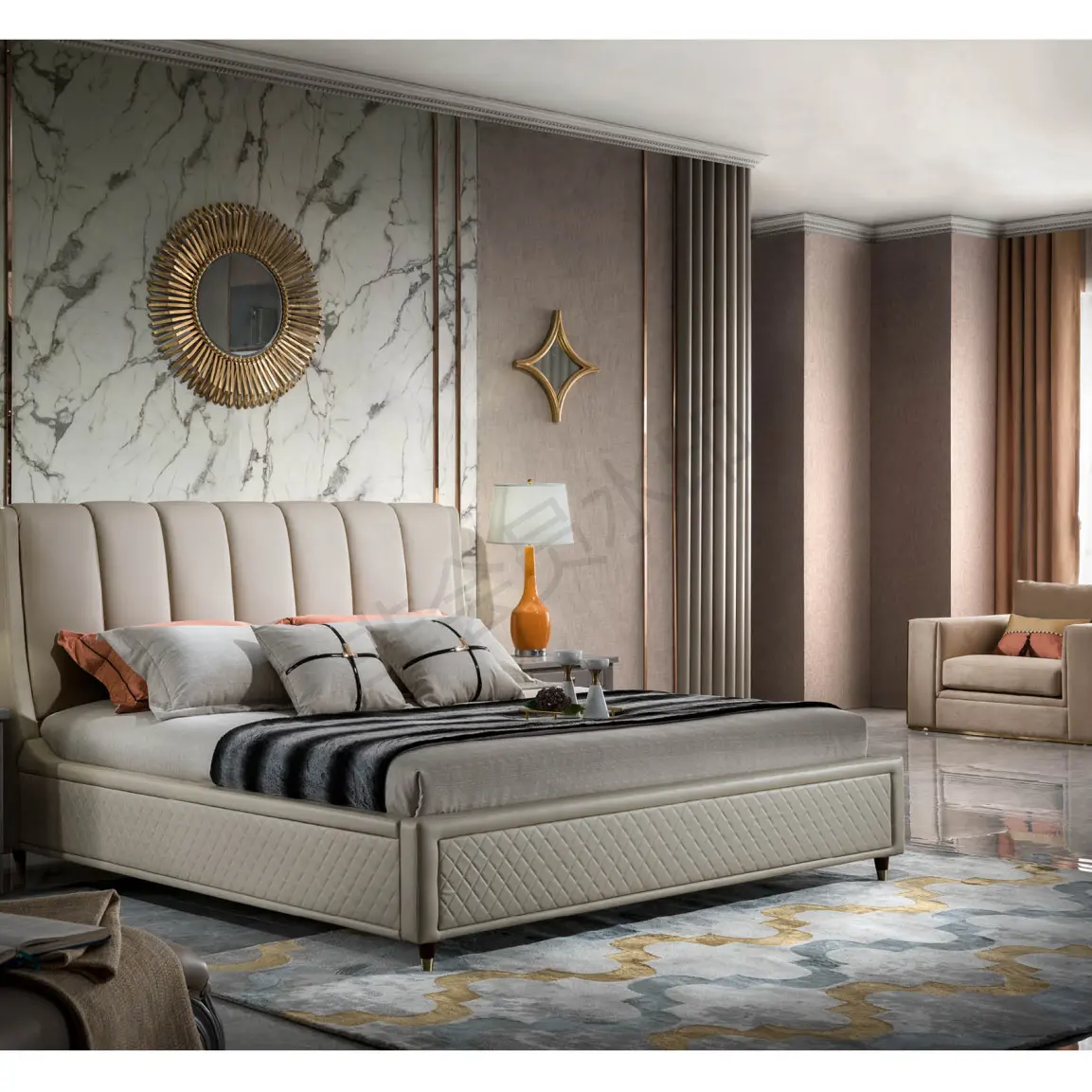 CBMmart-camas King Size de estilo europeo talladas, muebles de dormitorio de lujo francés, italiano, real, juegos de dormitorio de madera