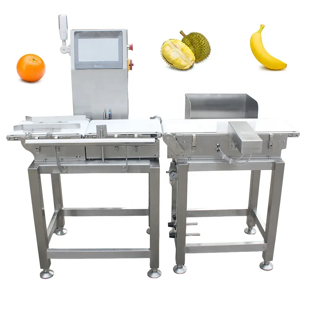 Ngành công nghiệp trực tuyến kiểm tra trọng lượng hệ thống nhà máy trái cây cam quýt sầu riêng chuối