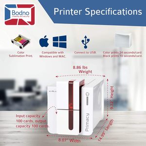 Pvc yazıcı Evolis pripri2 tek/çift taraflı plastik PVC kimlik kartı yazıcı süblimasyon yazıcı makine kartı BASKI MAKİNESİ - Product Image 4