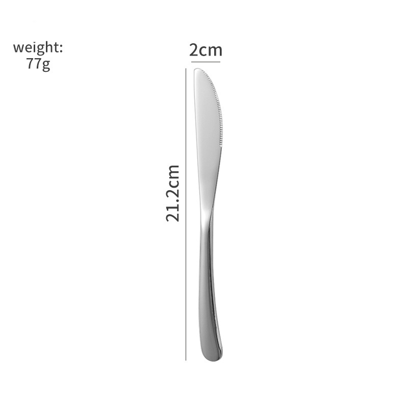 Cuchillo de postre plateado