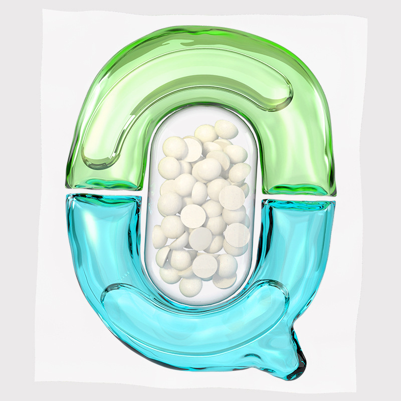 Cuentas Q de tres cavidades, color verde, 11g.