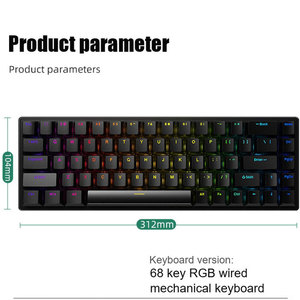 68 Keys Wired RGB Backlight Mechanical <strong>Keyboard</strong> <strong>Computer</strong> Gaming <strong>Keyboards</strong> for Desktop - Product Image 5