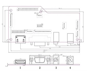 لوحة تحكم بشاشة Lcd RTD2513 V2.1 Vga لوحة محول تدعم 12 فولت لوحدة شاشة Lcd Rgb Lvds - Product Image 5