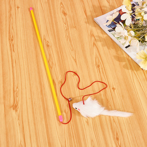 ของเล่นแมวหยอกลอกแบบปรับแต่งได้เมาส์กำมะหยี่สีสันสดใสพร้อมก้านแขวนขนนกราคาโรงงานสำหรับความบันเทิงสำหรับสัตว์เลี้ยงโดยตรงจากประเทศจีน - Product Image 5