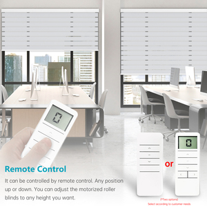 WiFi App Control Electric Window Blind <strong>Shade</strong> Google Alexa Compatible Zebra Blinds Vertical Pattern Fabric Motorized Roller <strong>Door</strong> - Product Image 6