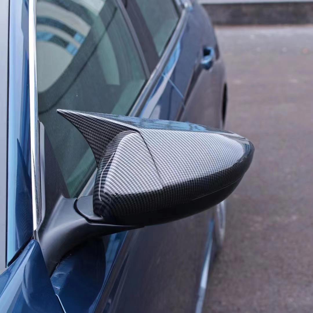 ฝาครอบกระจกมองข้างลายเขาวัว พิมพ์ลายคาร์บอน