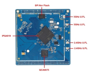 OEM IPQ4019 Gateway Router per soluzioni IoT, modulo WiFi5 Dual-Band, 2.4GHz/5.8GHz, velocità Wireless 1200Mbps, 802.11ac