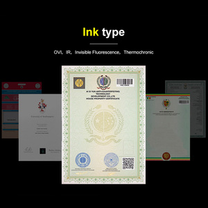 Tùy chỉnh giấy chứng nhận an ninh chống giả Watermark giấy A4 <span class=keywords><strong>K</strong></span>ích thước vàng dập nóng giấy chứng nhận An Ninh - Product Image 4