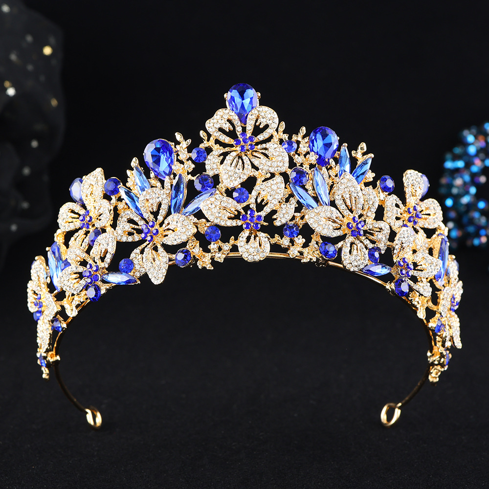 Kc gold white diamond + sapphire blue