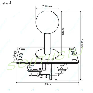 Аркадный джойстик Sanwa Style 4/8way 5pin Para PC Command Raspberry Pi Neo Geo DIY Control материал монетоприемник для аркадных игр