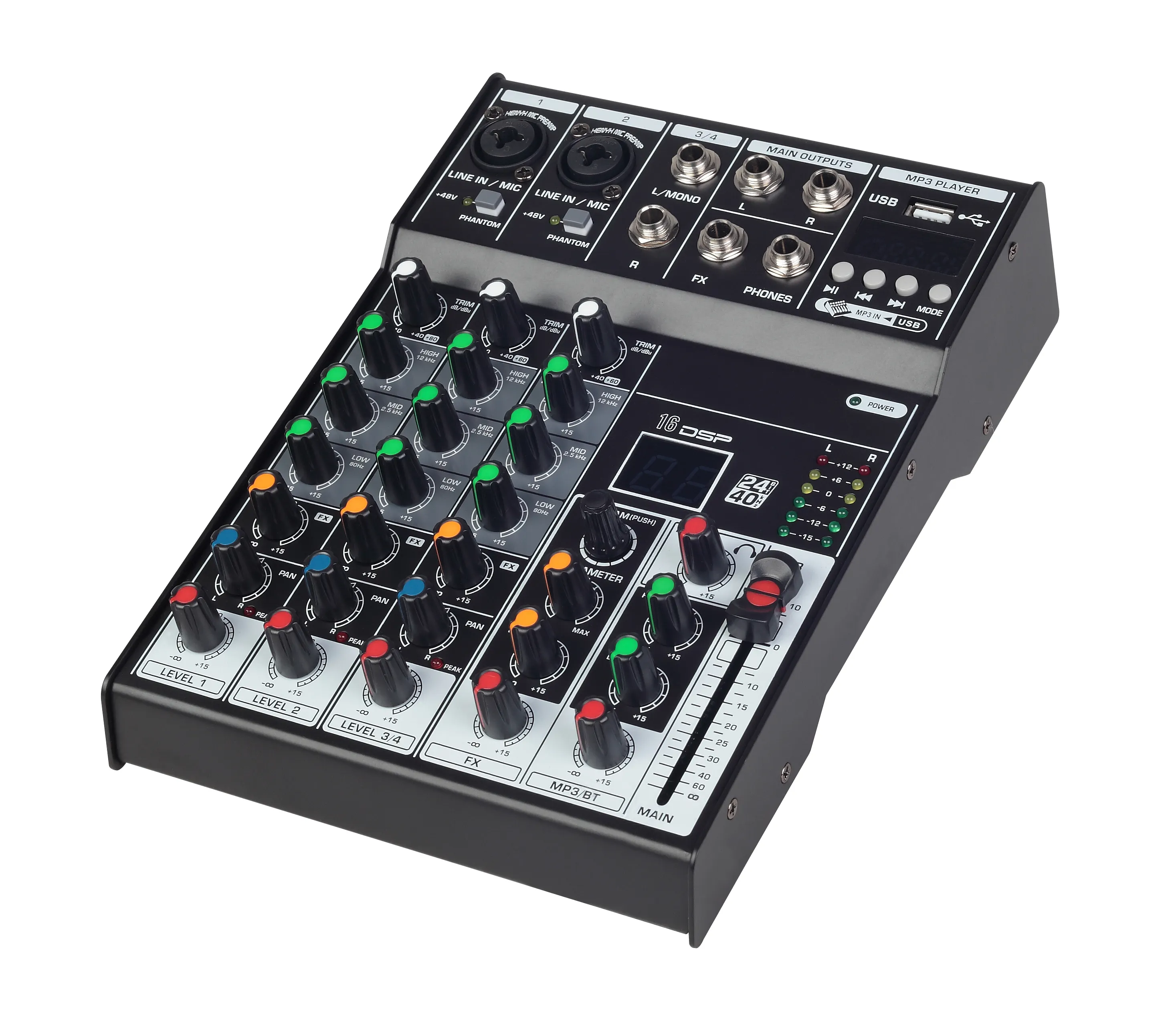 Mini consola mezcladora portátil para sistema de sonido en vivo, mezclador de grabación profesional, editor de vida de grabación