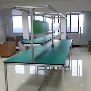 Langle endüstriyel alüminyum profil tezgah mekaniği çalışma masası raf ağır çalışma tezgahı tablosu ile elektronik çalışma masası - Product Image 5