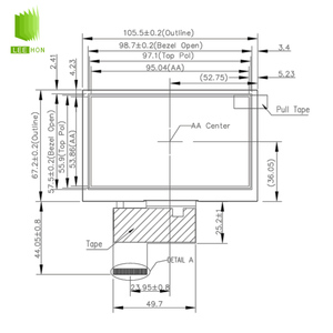 Innolux 4.3 "480x272 WQVGA หน้าจอ LCD เครื่องวิเคราะห์คุณภาพน้ำแผง LCD 4.3นิ้วโมดูล TFT LCD - Product Image 5