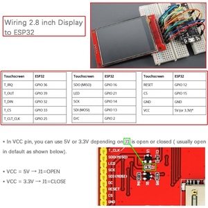 2,8 дюймов SPI TFT ЖК-дисплей ILI9341 резистивный сенсорный экран модуль 320x240 5 В со слотом для карт для Arduino 2560 ESP32 DIY Projects - Product Image 5