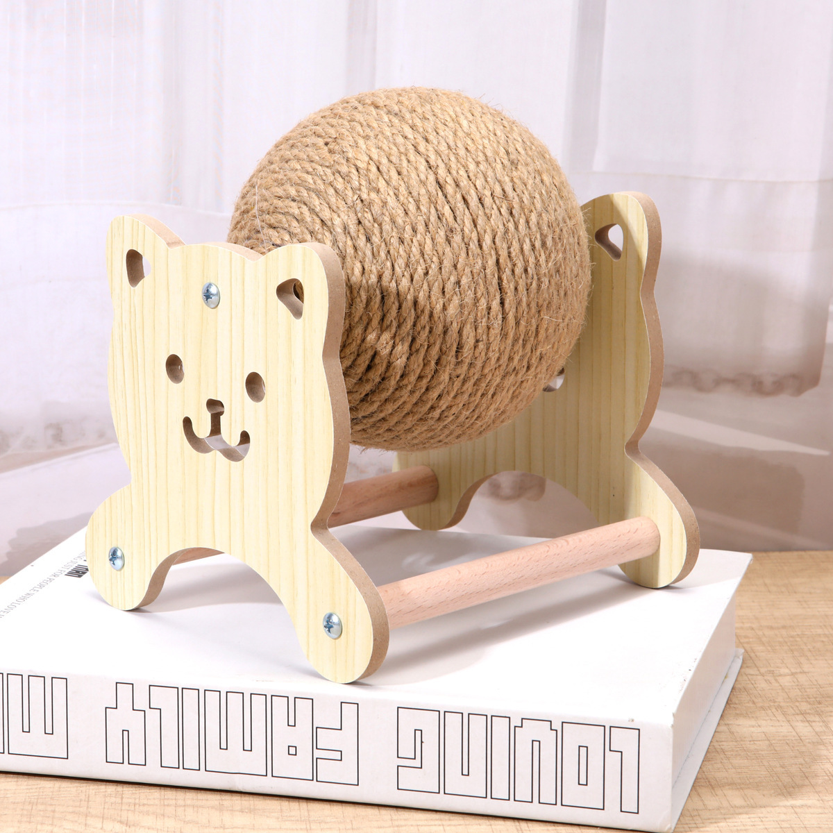 Extra Large Size Pony Scratch Bar Sisal Ball