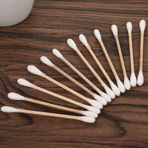 100 çift başlı pamuklu çubukla boşaltma kozmetik pamuk temizleme bezi tek kullanımlık sivri pamuklu çubukla - Product Image 3