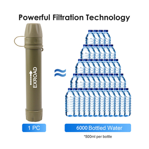 Exroad xách tay Lọc nước ngoài trời rơm cho Cắm Trại Đi Bộ Đường Dài & Leo Núi Du lịch khẩn cấp sử dụng UF lọc rơm - Product Image 2