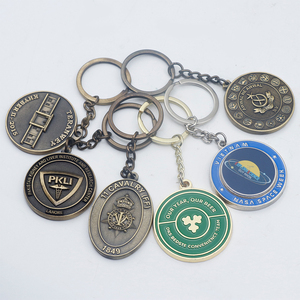 Produttore personalizzato portachiavi in metallo stampa Logo informazioni Mini piccolo portachiavi moneta di lusso sfida - Product Image 2