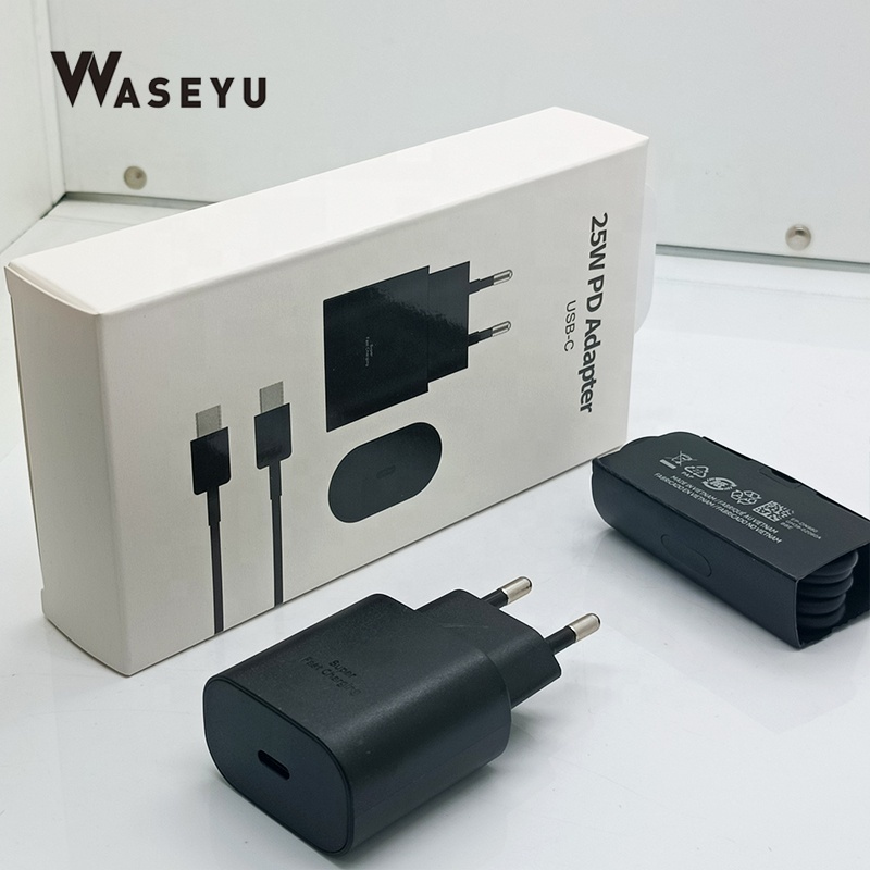 Black, 25W EU Plug+c-c cable+box