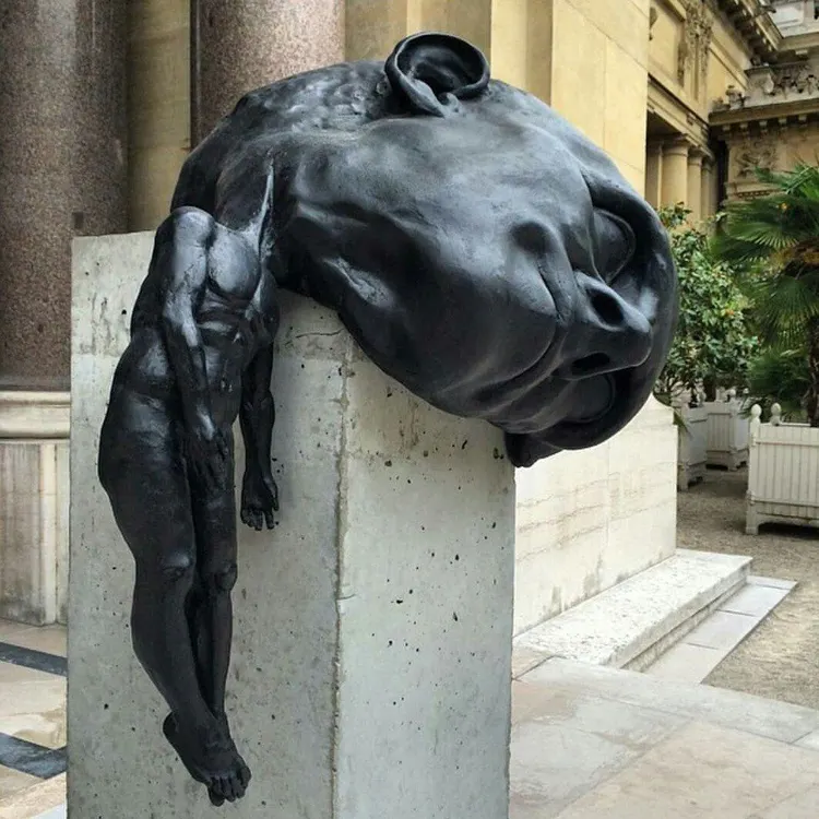 Außen dekoration reproduktion keine genug brains überleben skulptur bronze statue