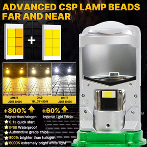 H4ミニLEDプロジェクターレンズアプリコントロール3000K/4300K/6000K Canbus 160W 45000LMスーパーブライトカープロジェクターレンズユニバーサルヘッドランプ - Product Image 4