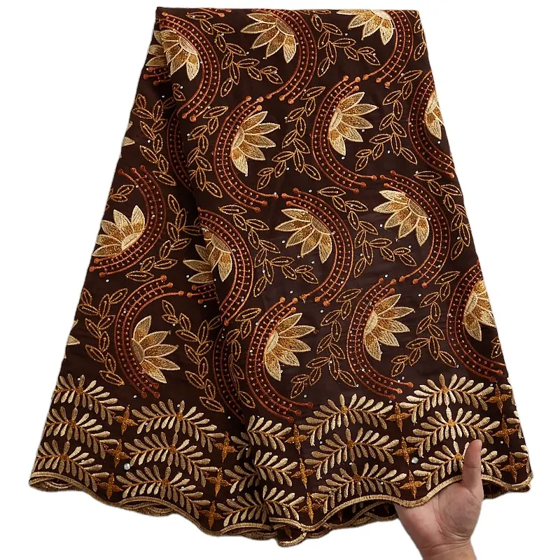 Tissu africain en dentelle suisse pour vêtements de couture, Voile traditionnel, nigérian, du Ghana, à la mode, 2330