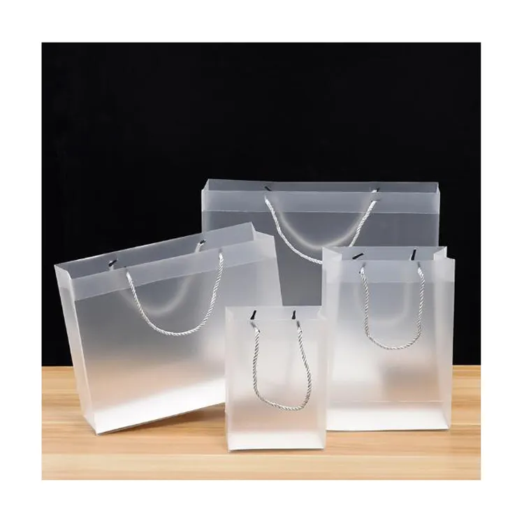 En gros Pas Cher Logo Personnalisé Écologique Réutilisable Étanche Transparent PLA Hdpe PVC Sac À Provisions En Plastique