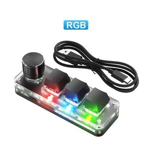 Macro Pad de 3 teclas, Mini Teclado programable con retroiluminación RGB, teclado de juego de acceso directo multifuncional con perilla para bricolaje - Product Image 5